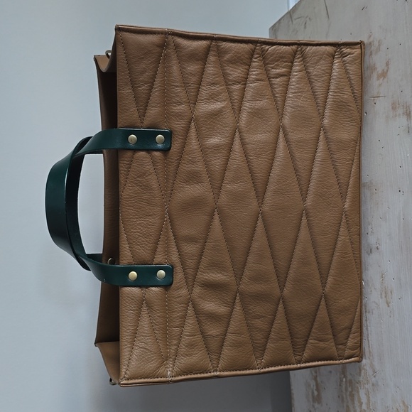 Parker Thatch Handbags - NWT Parker Thatch Medium Mimi in Leather Luggage Quilted